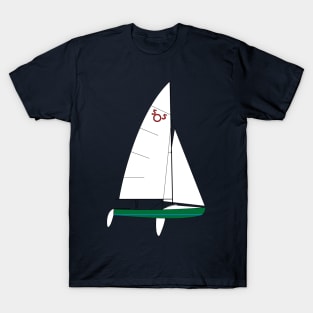 International 505 Sailboat - Green T-Shirt